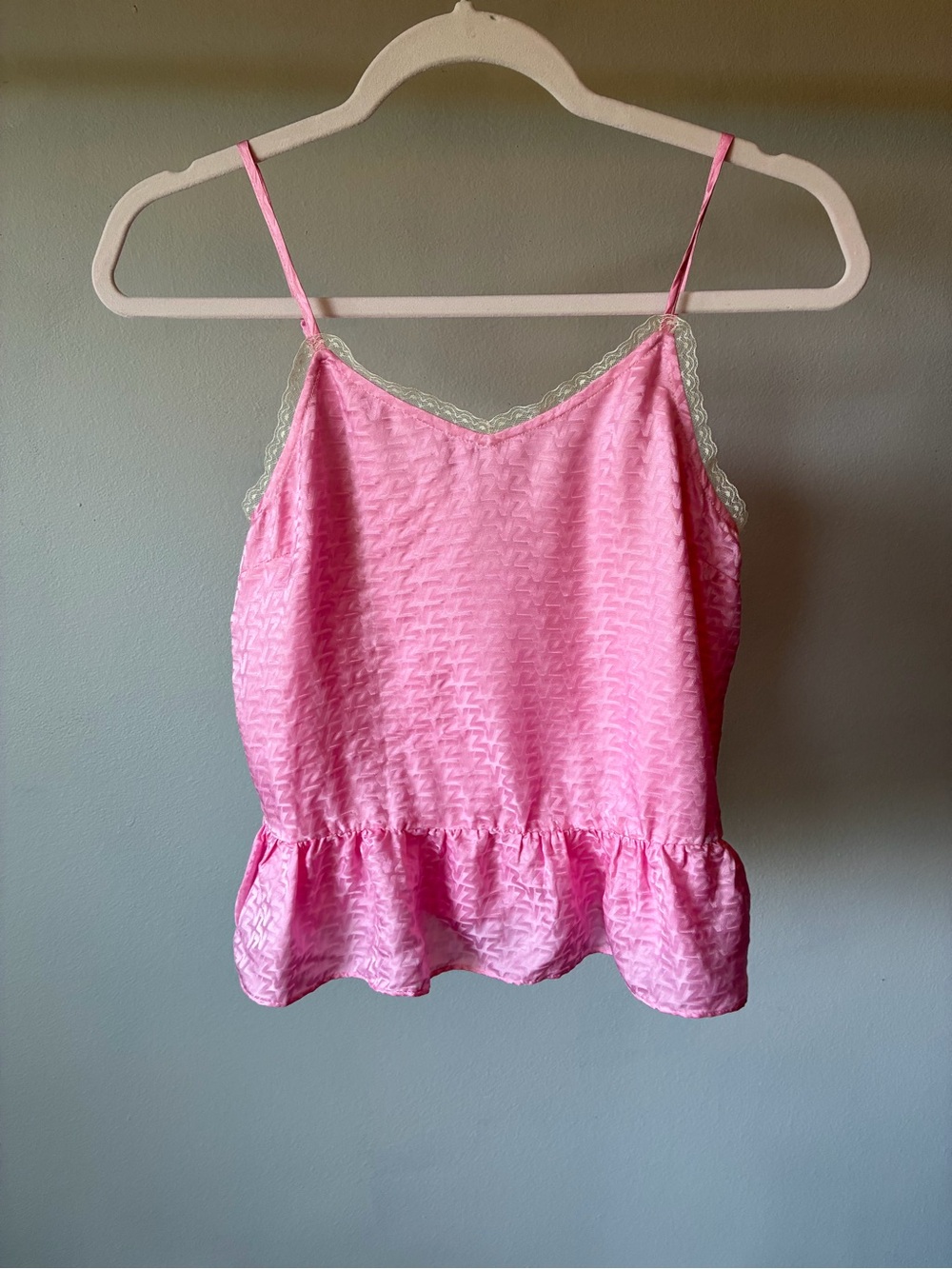 Zadig & Voltaire Pink Satin Lace Cami Top – Size XS